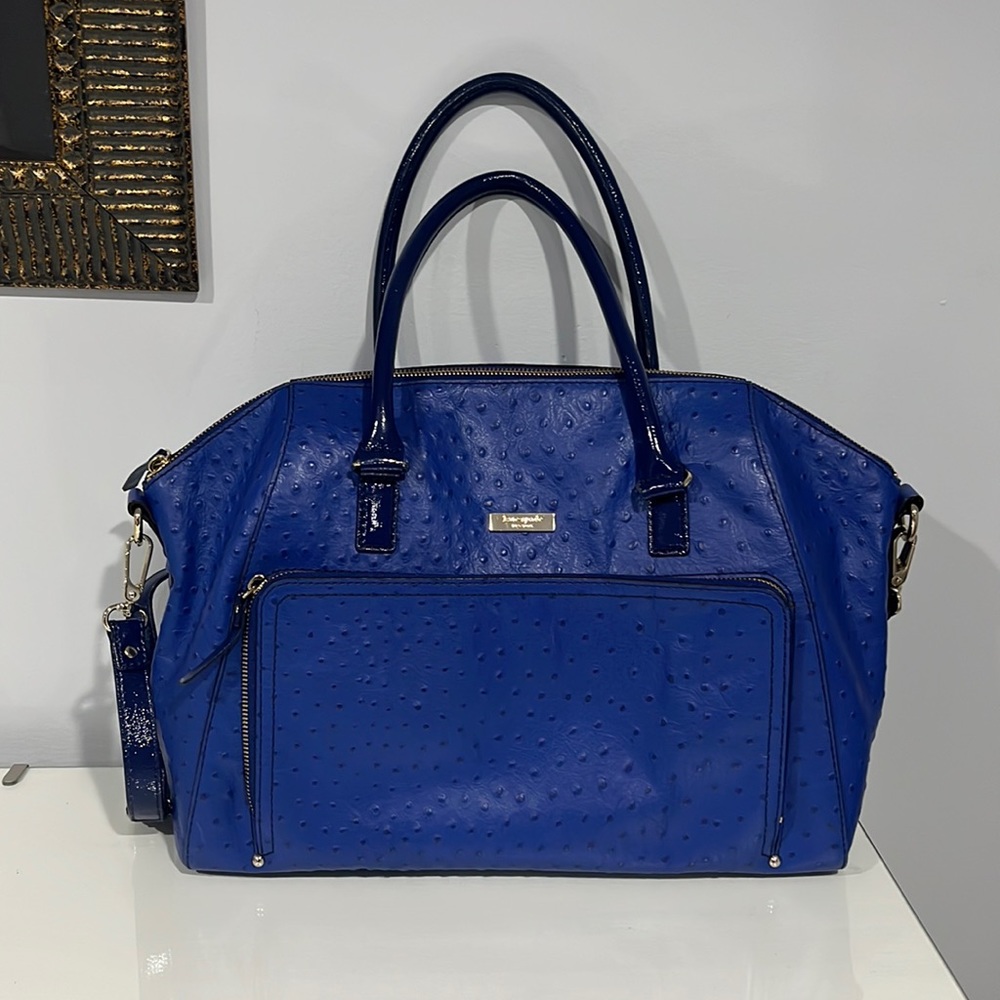 Kate Spade leather ostrich handbag
